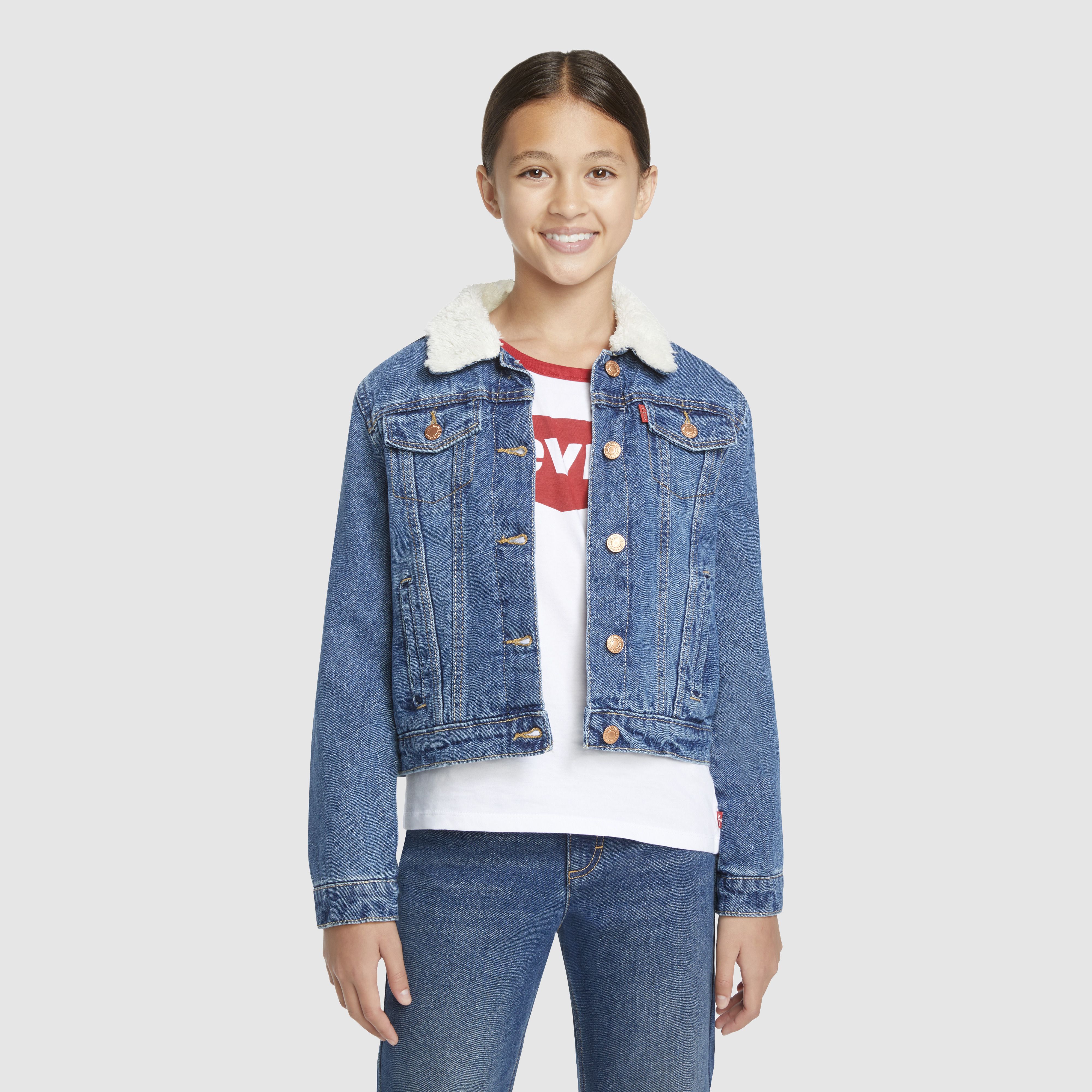 Sherpa Trucker Jacket Big Girls S-XL 15