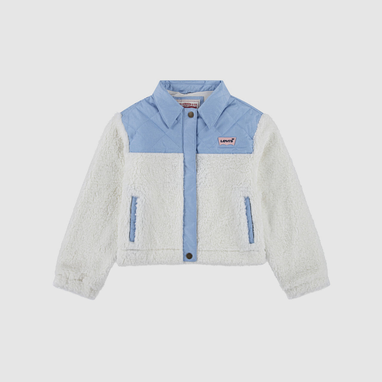 Levi's Big Pocket Sherpa Trucker Jacket In White