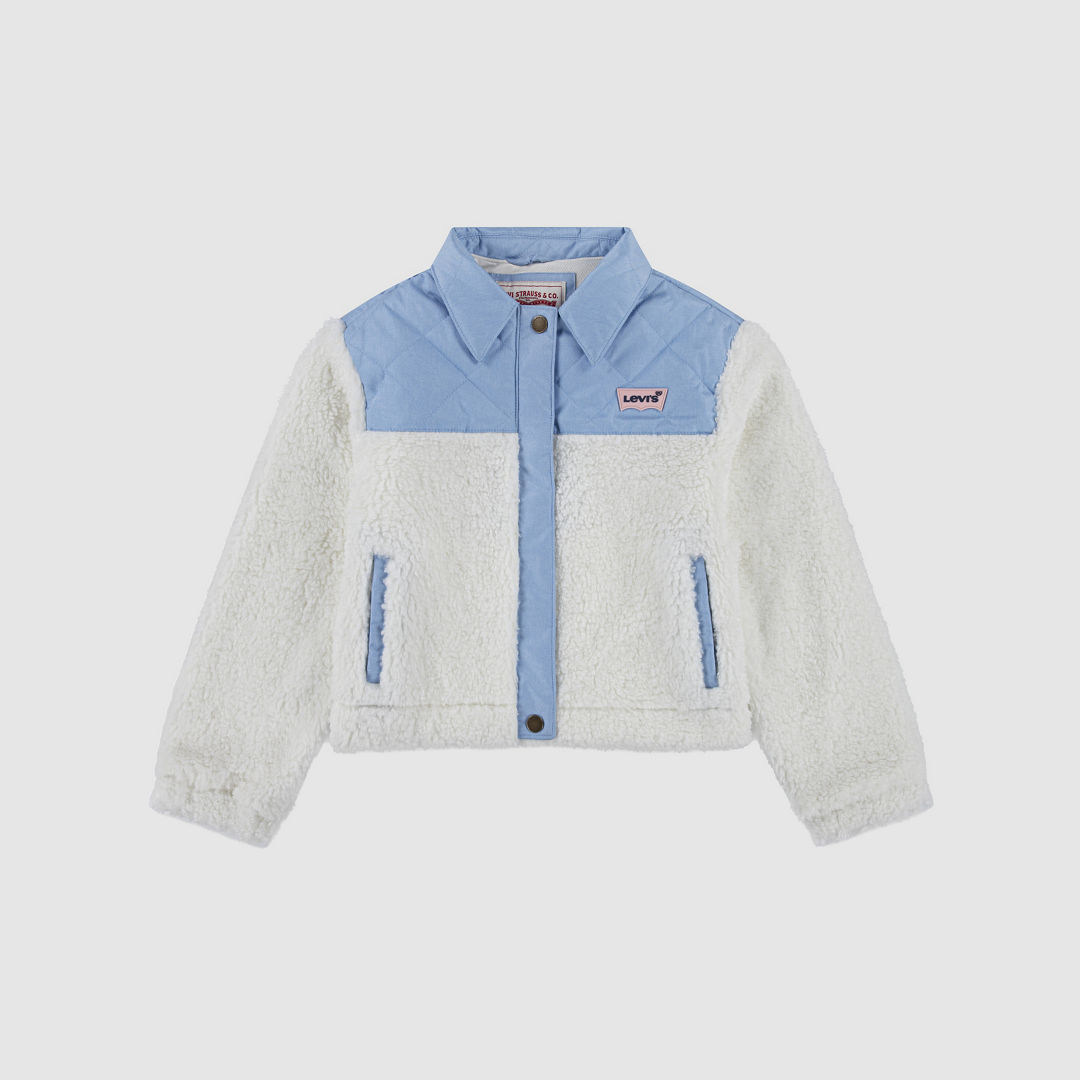 Levi's Big Pocket Sherpa Trucker Jacket In White