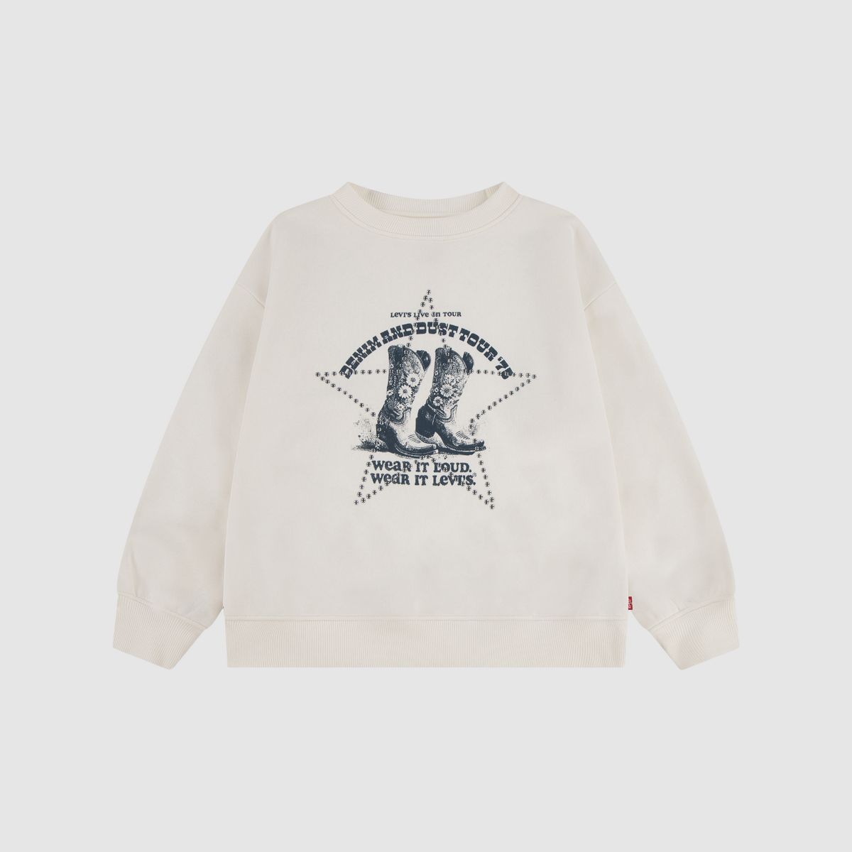 Denim Tour Pullover Big Girls 7-16 — Egret - White