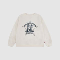 Denim Tour Pullover Big Girls 7-16 — Egret - White 4