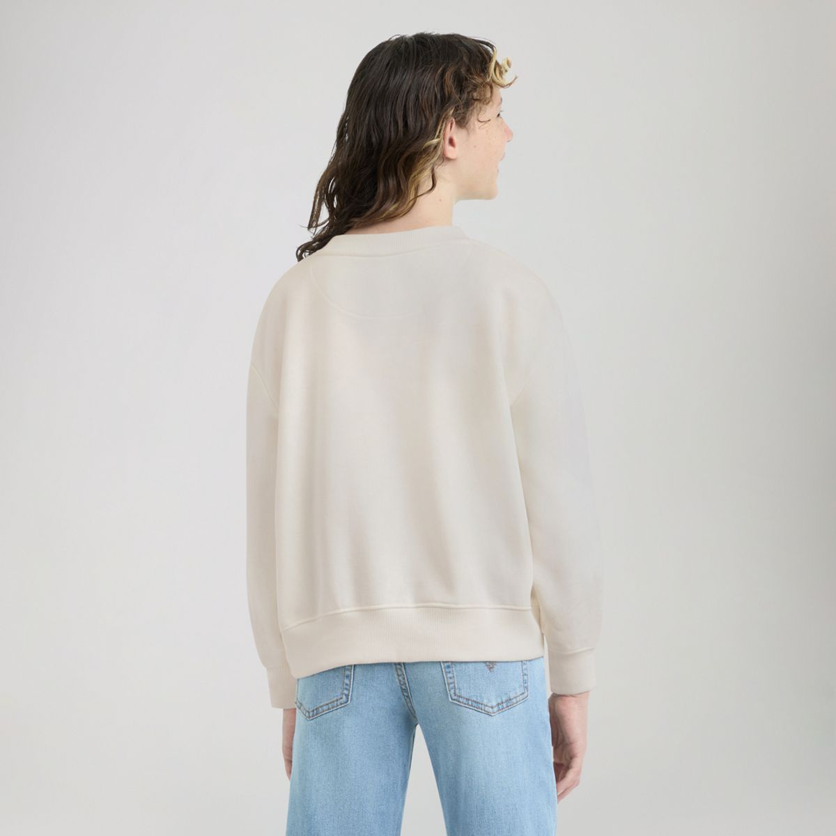 Denim Tour Pullover Big Girls 7-16 — Egret - White