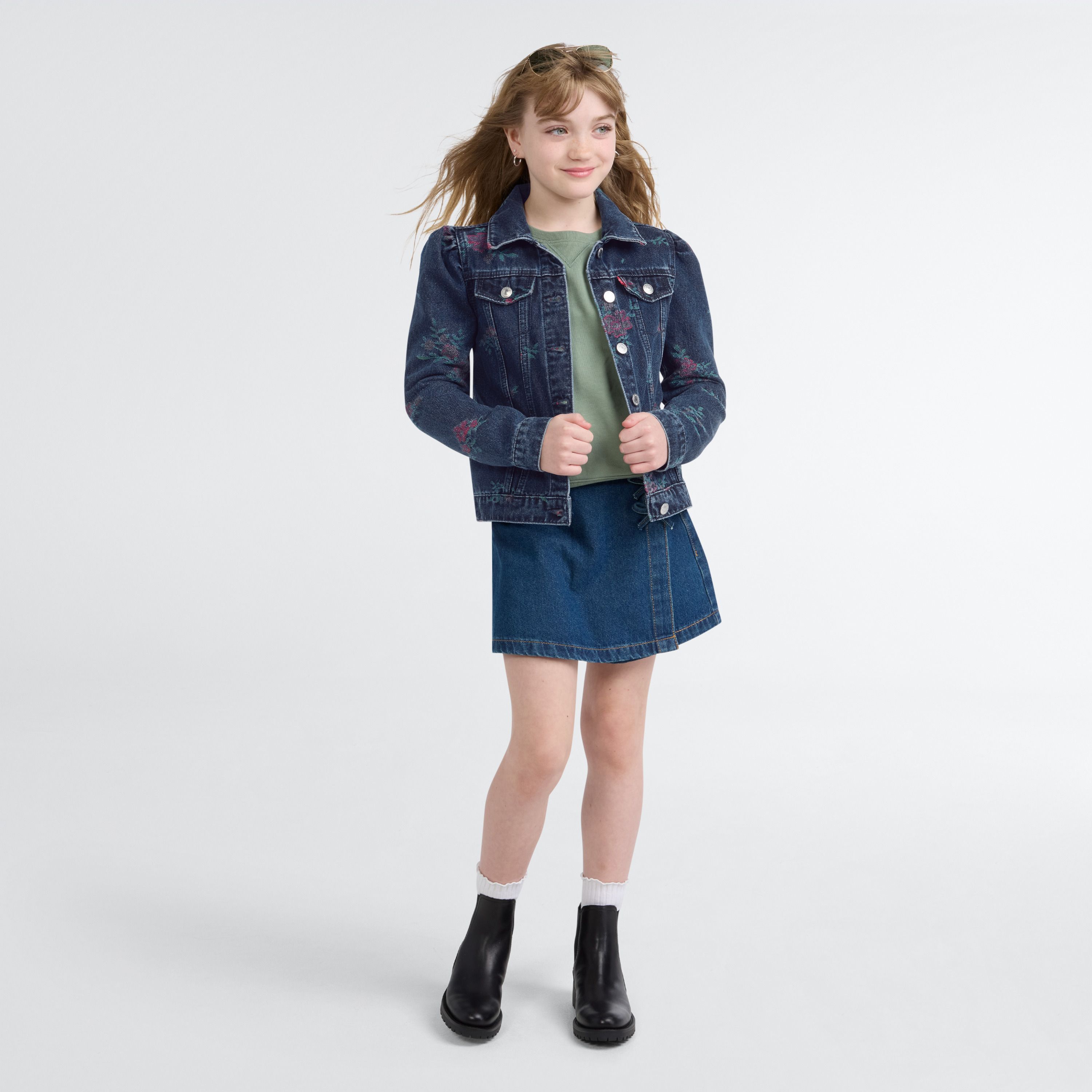 Bow Trucker Jacket Big Girls 7-16 1