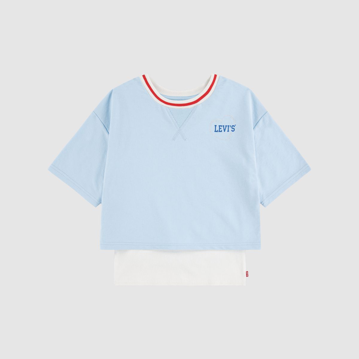 Layered Crew with Tank Big Girls 7-16 — Angel Falls - Blue