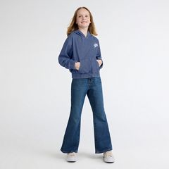 Denim Hoodie Big Girls 7-16 — Dance Around - Blue 3