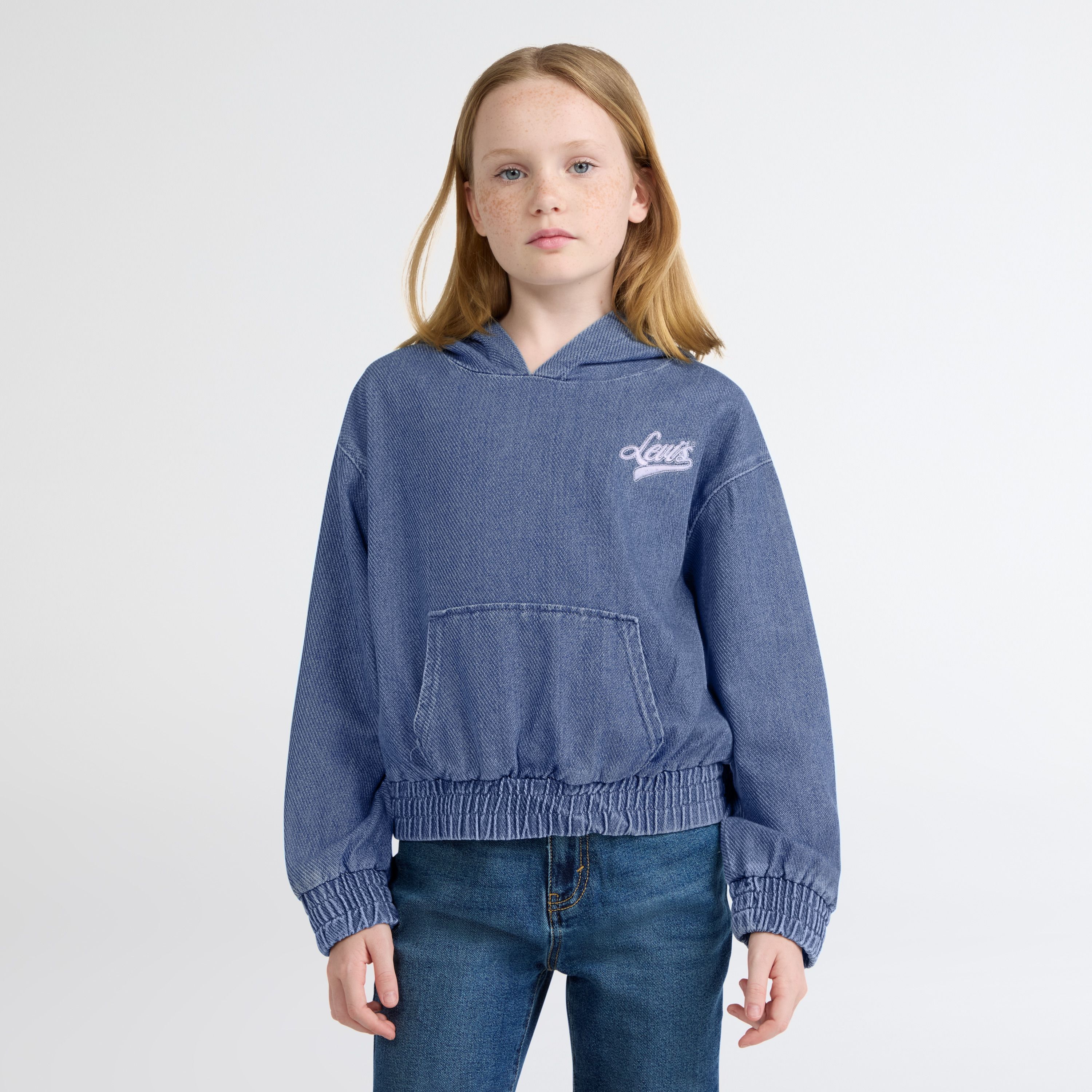 Denim Hoodie Big Girls 7-16 1