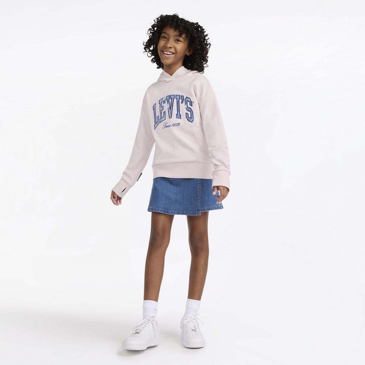Levis Graphic Pullover Hoodie Big Girls 7-16 — Crystal Pink - Pink