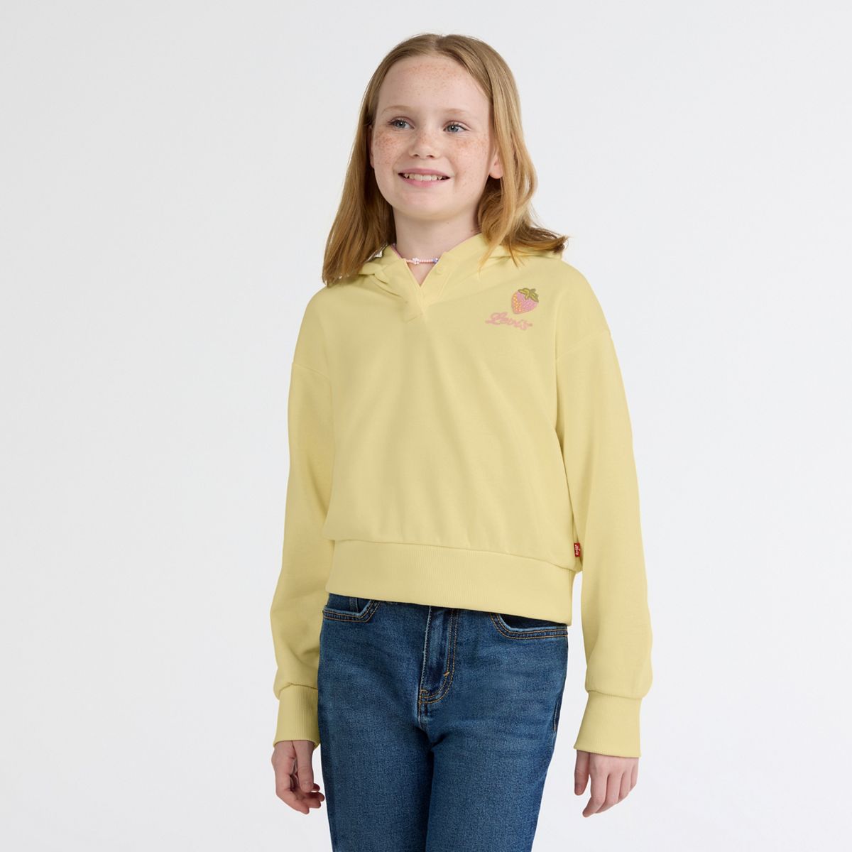 Meet and Greet Graphic Hoodie Big Girls 7-16 — French Vanilla - White