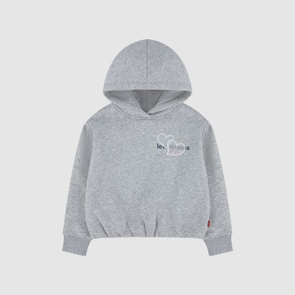 Meet And Greet Bubble Hoodie Little Girls 4-6X — Light Gray Heather - Charcoal