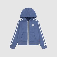 Meet And Greet Full Zip Hoodie Big Girls 7-16 — Bijou Blue Heather - Blue 4