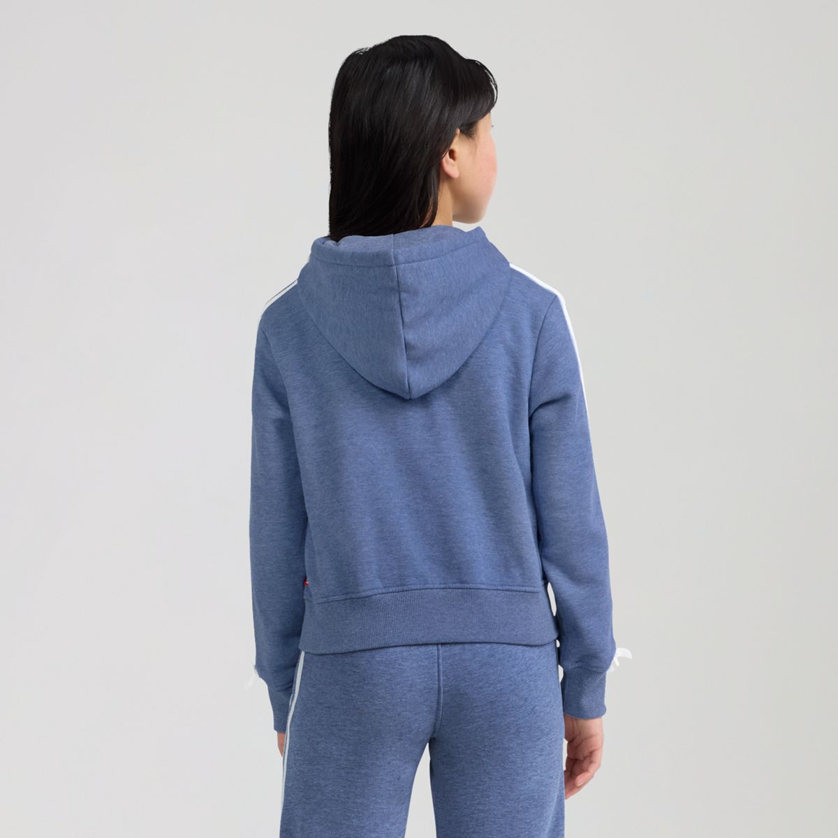 Meet And Greet Full Zip Hoodie Big Girls 7-16 — Bijou Blue Heather - Blue