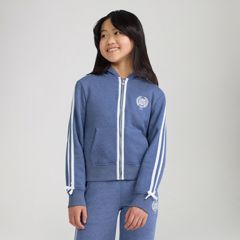 Meet And Greet Full Zip Hoodie Big Girls 7-16 — Bijou Blue Heather - Blue 2