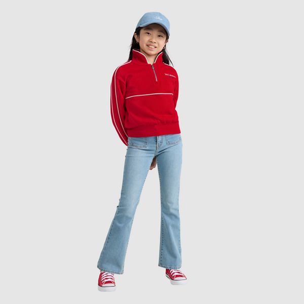 Meet And Greet Half Zip Big Girls 7-16 — Mars Red - Red