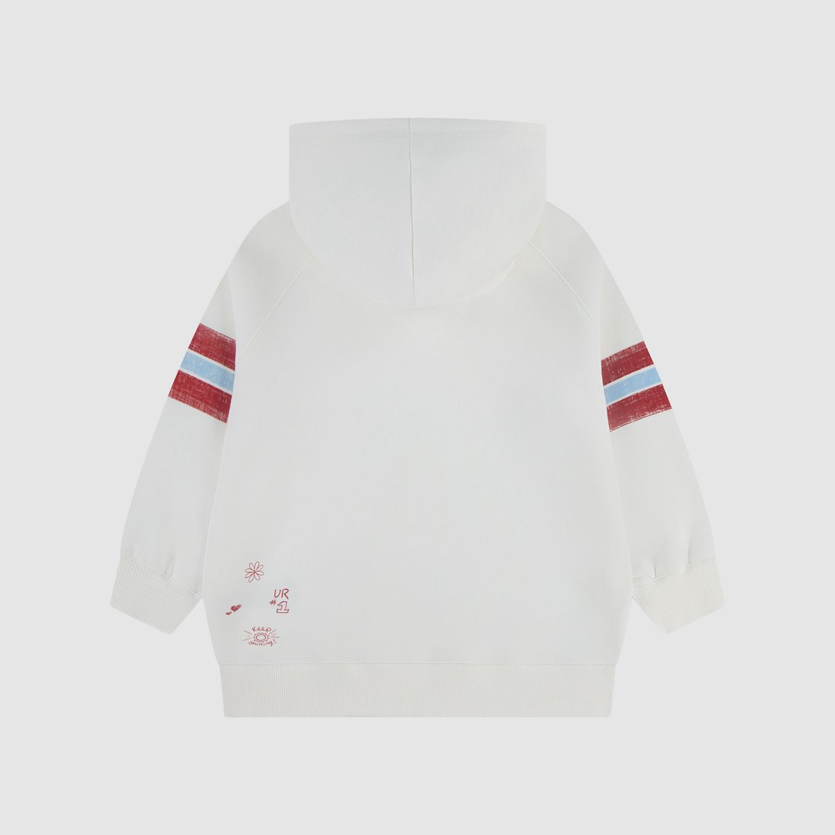 Meet And Greet Bubble Hoodie Little Girls 4-6X — Egret - White