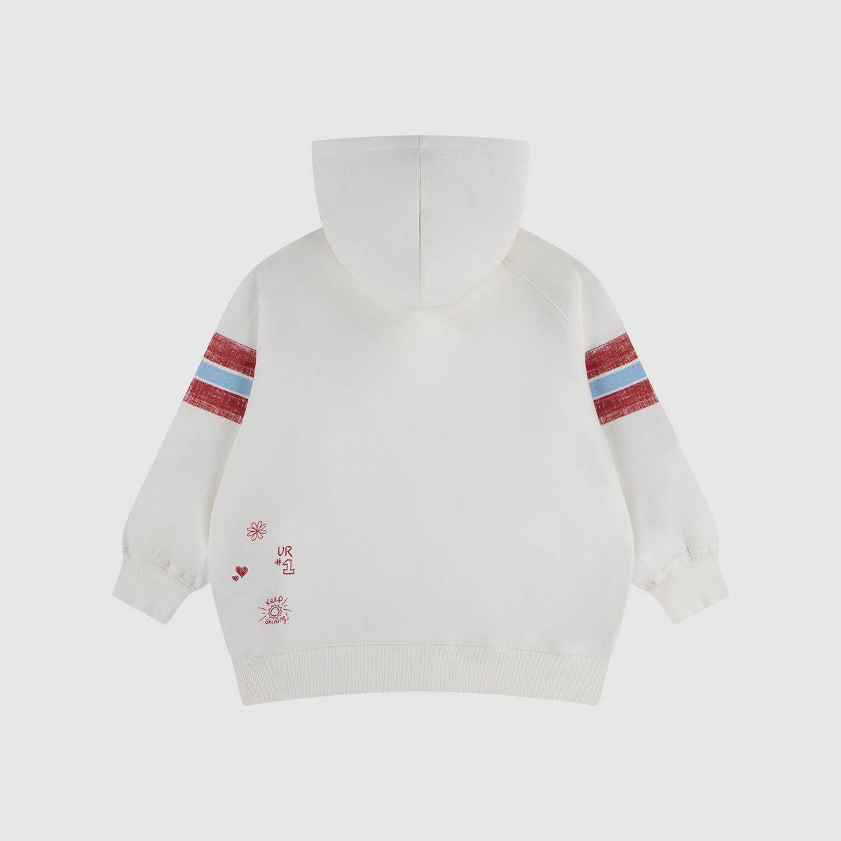 Oversized Varsity Hoodie Big Girls 7-16 — Egret - White