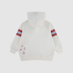 Oversized Varsity Hoodie Big Girls 7-16 — Egret - White 2
