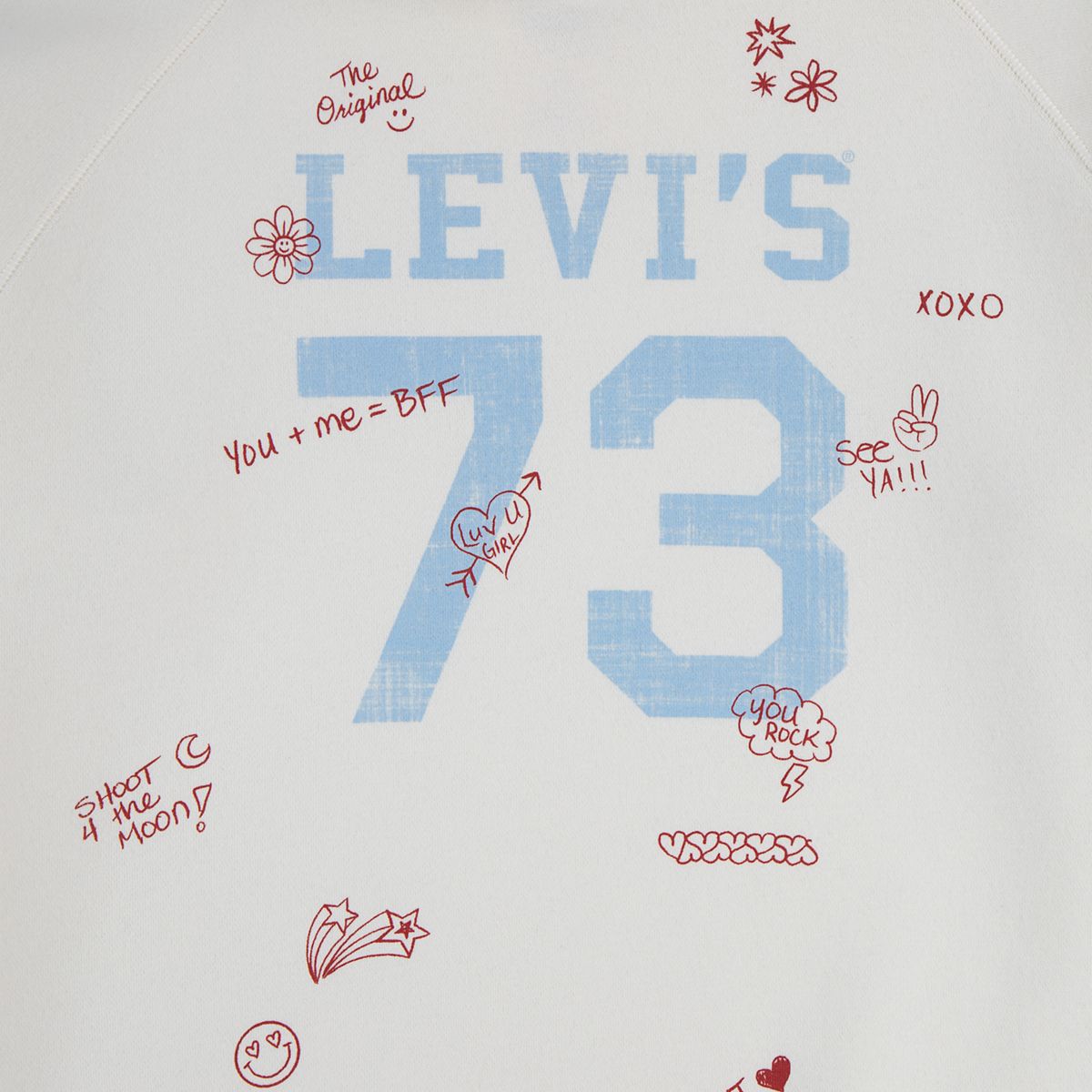 Oversized Varsity Hoodie Big Girls 7-16 — Egret - White