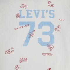 Oversized Varsity Hoodie Big Girls 7-16 — Egret - White 3
