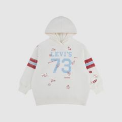 Oversized Varsity Hoodie Big Girls 7-16 — Egret - White 1