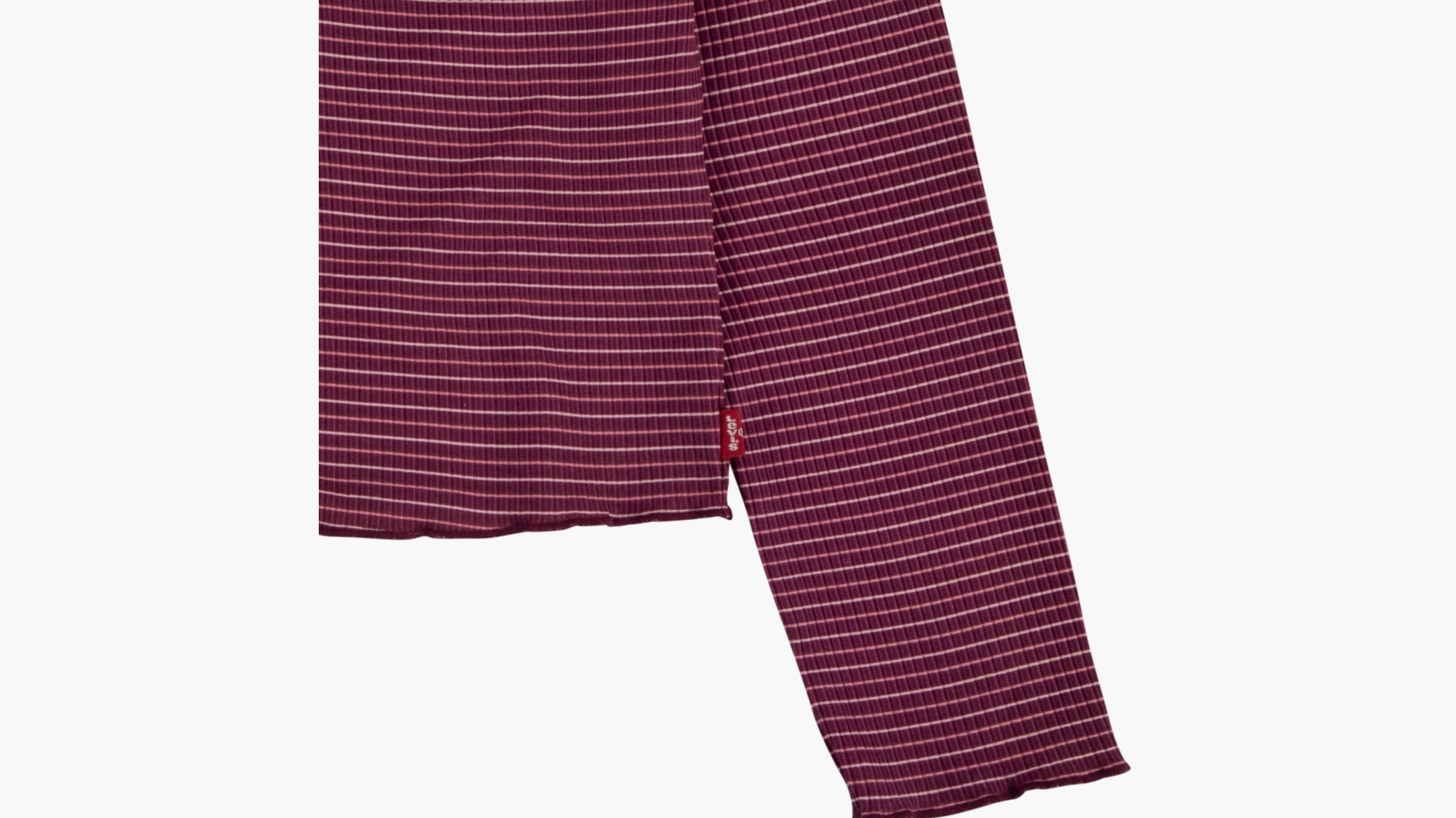 Stripe Ribbed Top Big Girls 7-16 8