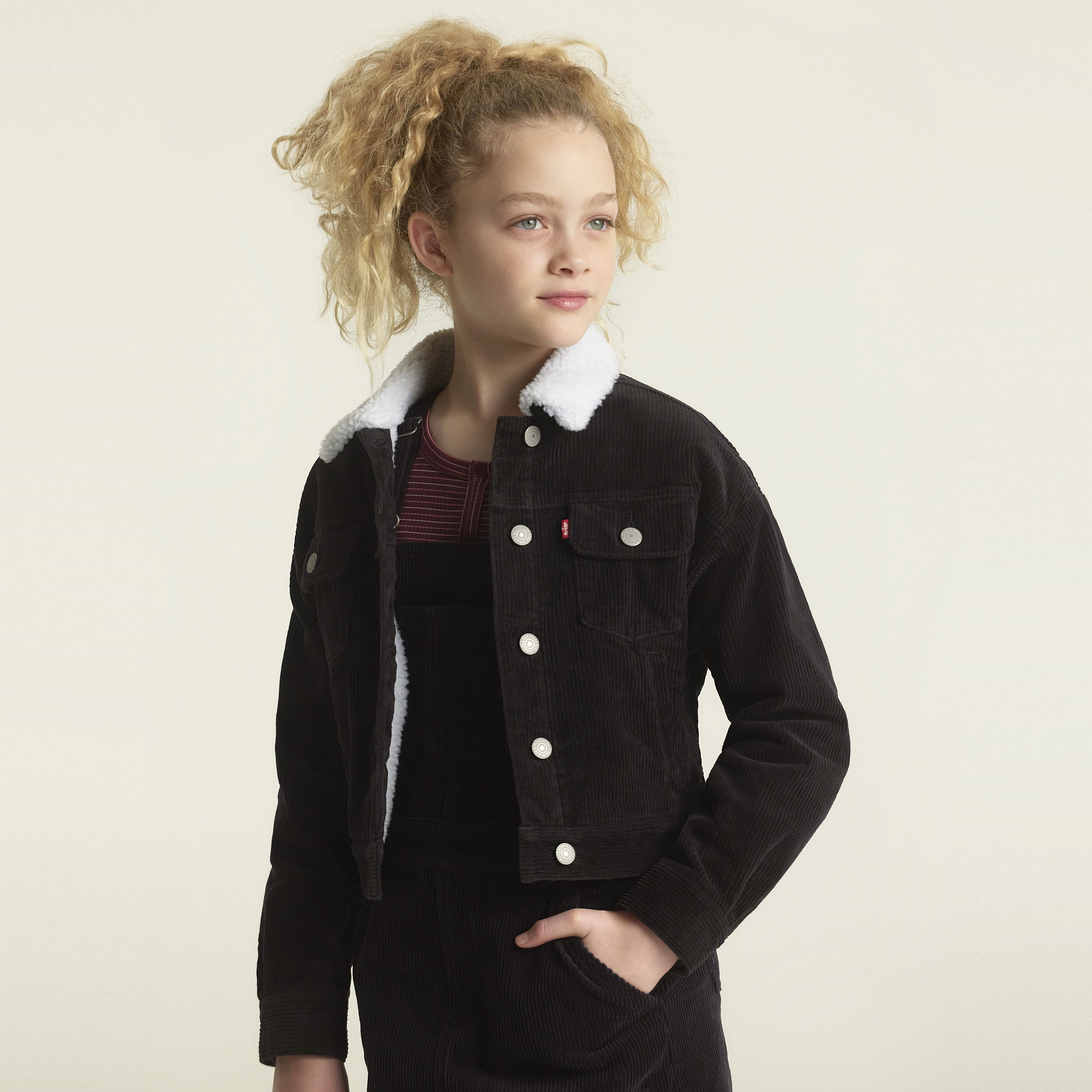 Stripe Ribbed Top Big Girls 7-16 1