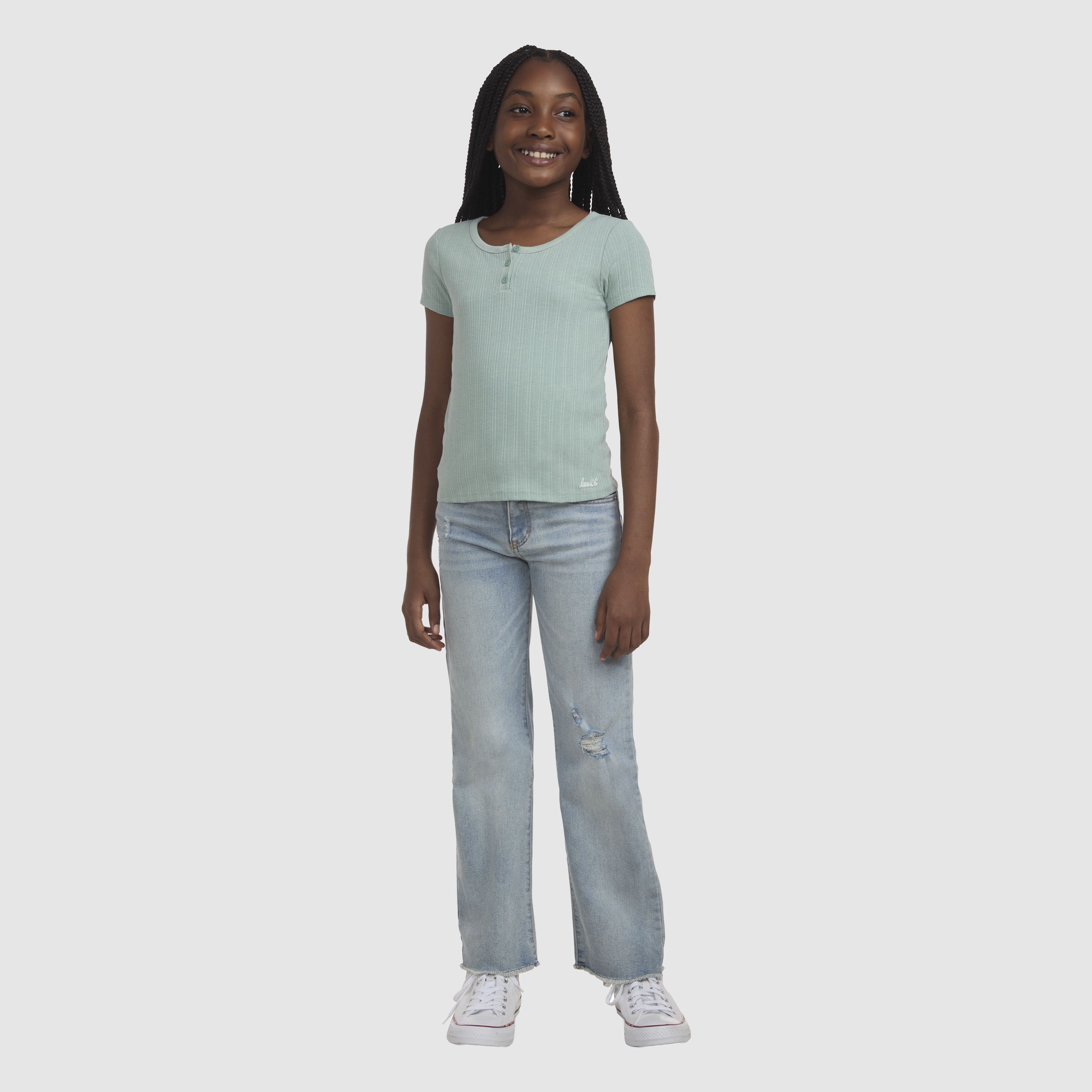Ribbed Knit Baby Top Big Girls 7-16 1