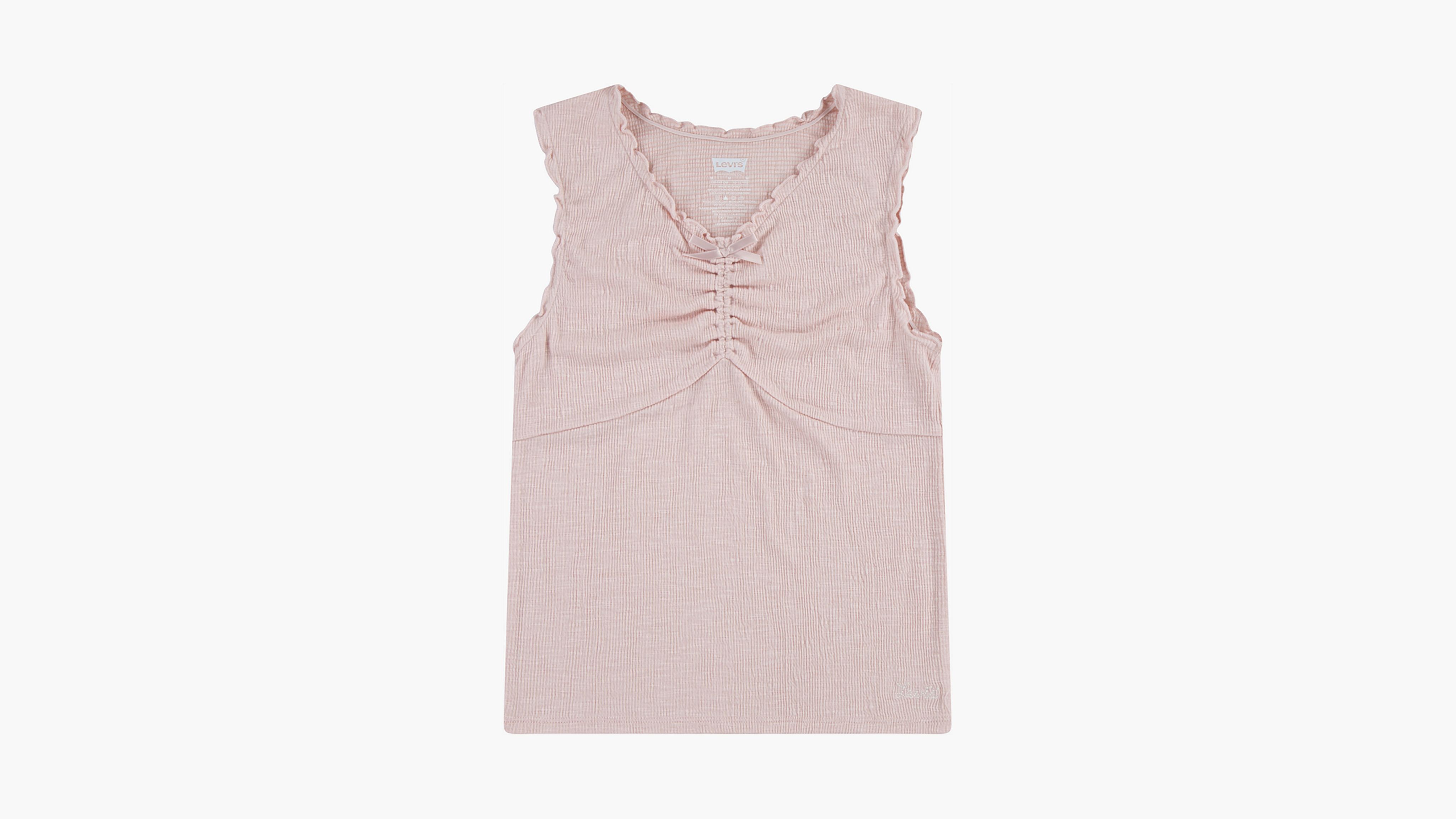 Bow Purl Edge Tank Top Big Girls S-XL 1