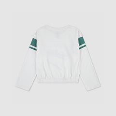 Varsity Long Sleeve Tee Big Girls 7-16 — White - White 5