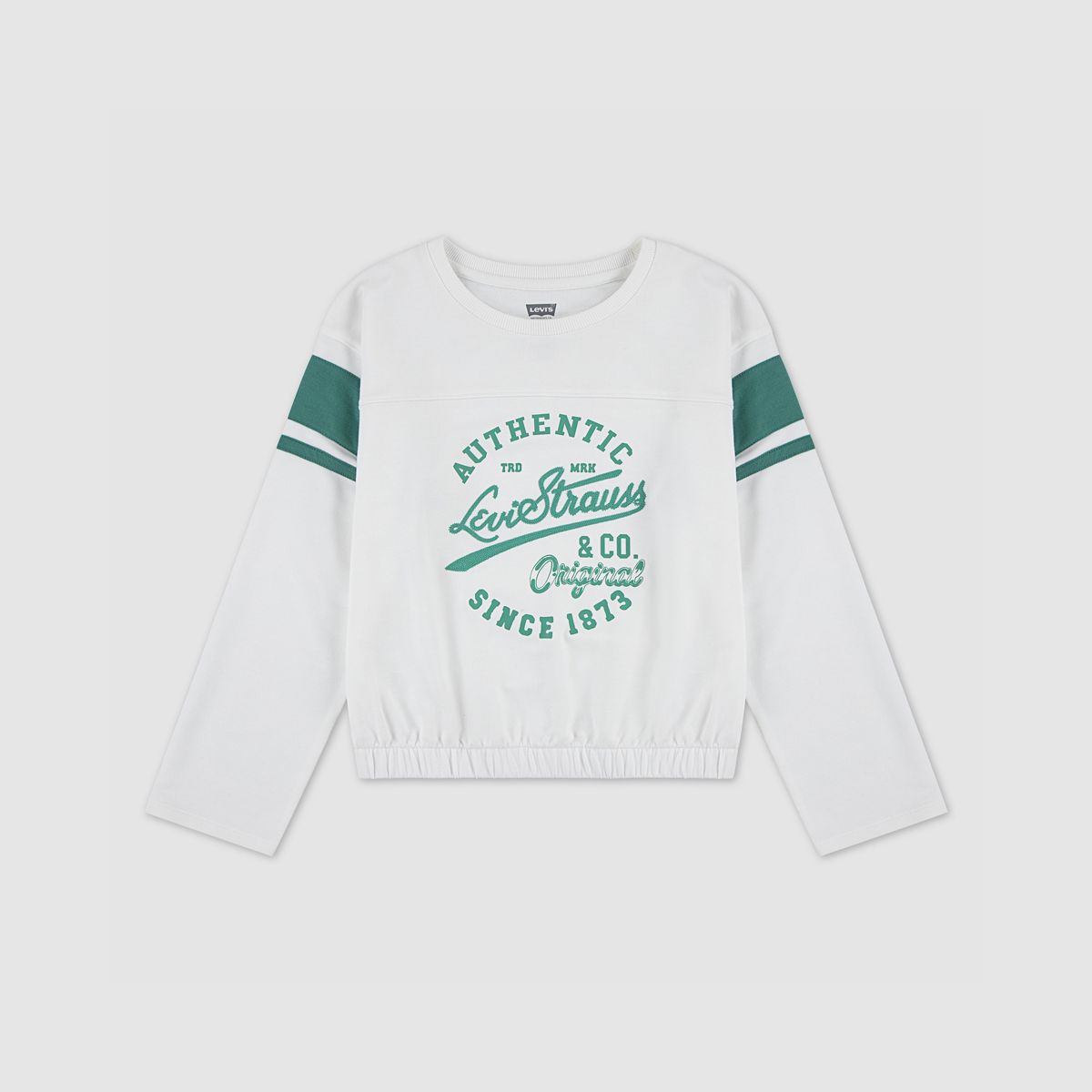 Varsity Long Sleeve Tee Big Girls 7-16 — White - White