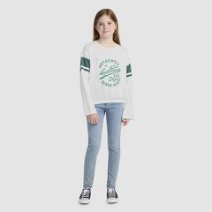 Varsity Long Sleeve Tee Big Girls 7-16 — White - White 1