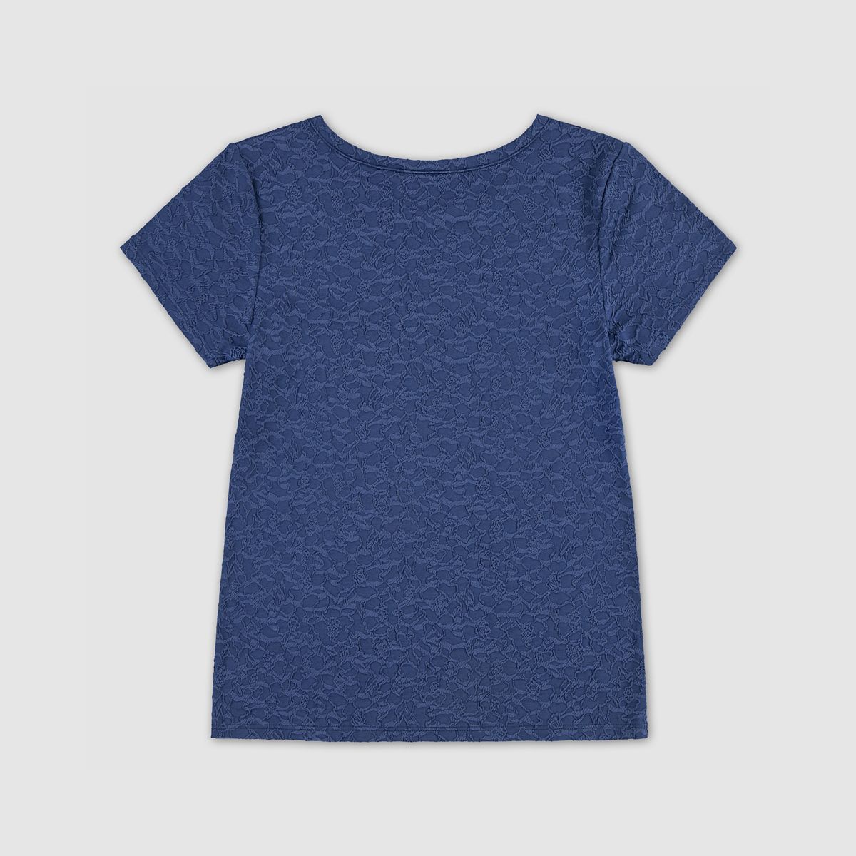 Jacquard Knit Top Big Girls 7-16 — Navy - Blue