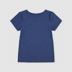 Jacquard Knit Top Big Girls 7-16 — Navy - Blue 2