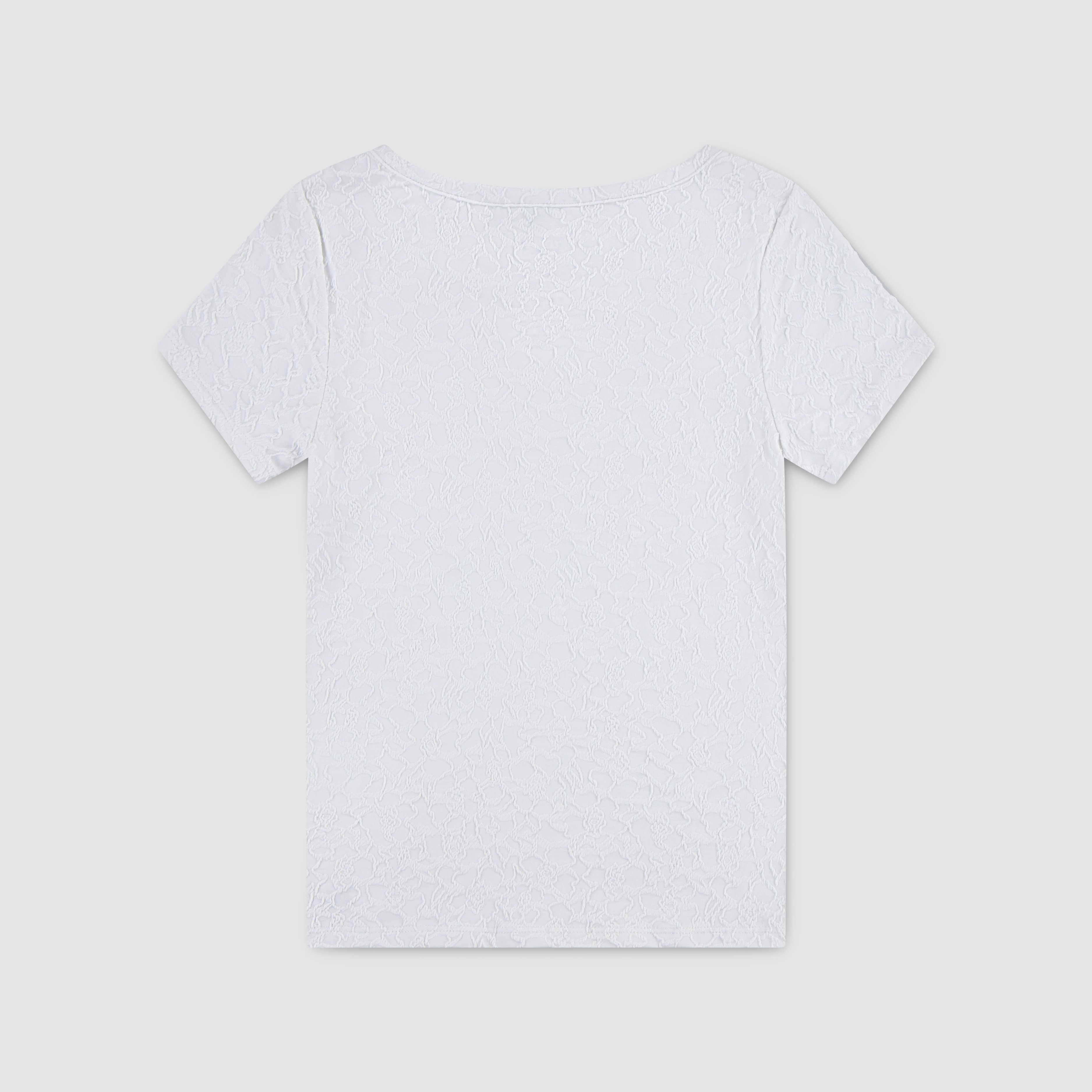 Jacquard Ss Knit Top Big Girls S-XL 2