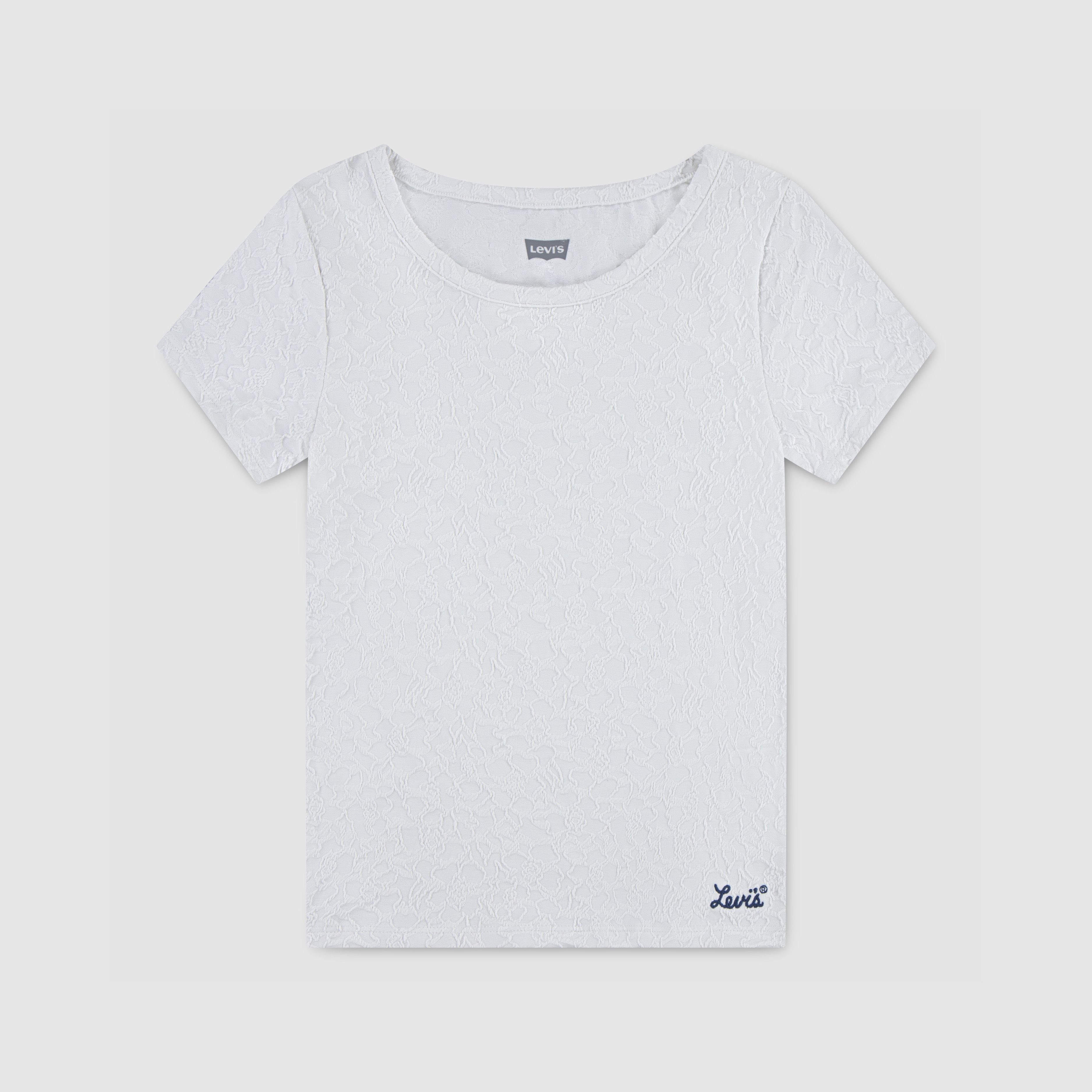 Jacquard Ss Knit Top Big Girls S-XL 1