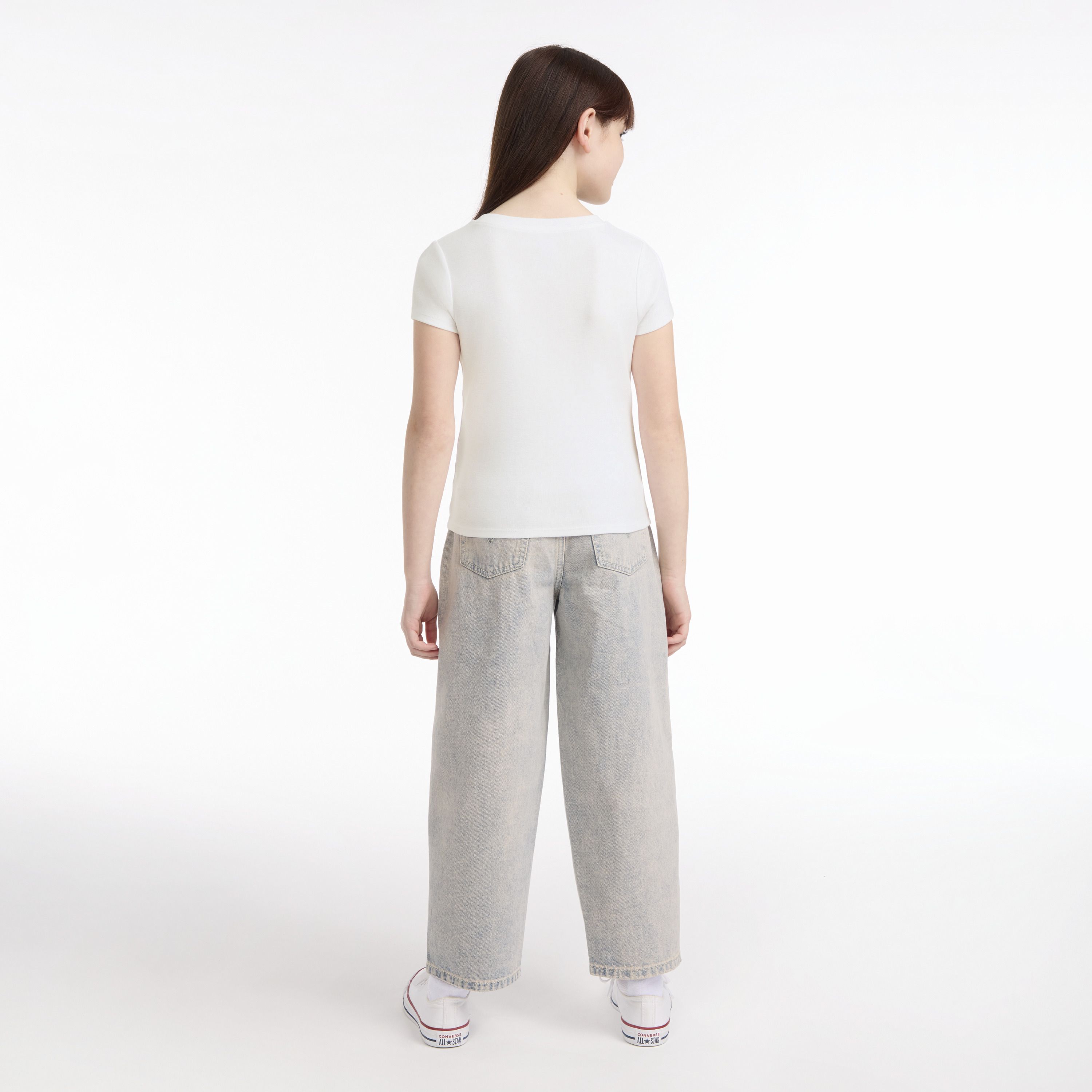 Short Sleeve Rib Meet and Greet Jam Knit Top Big Girls 7-16 5