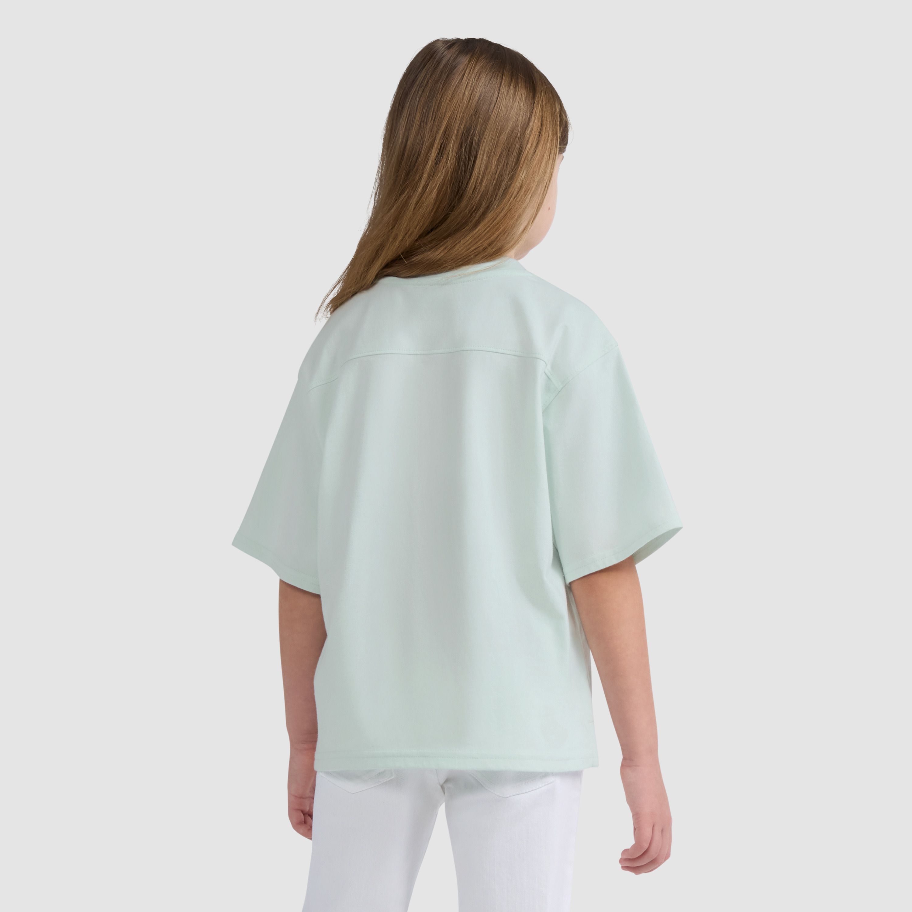Short Sleeve Oversized Football Knit Top Little Girls 4-6 2