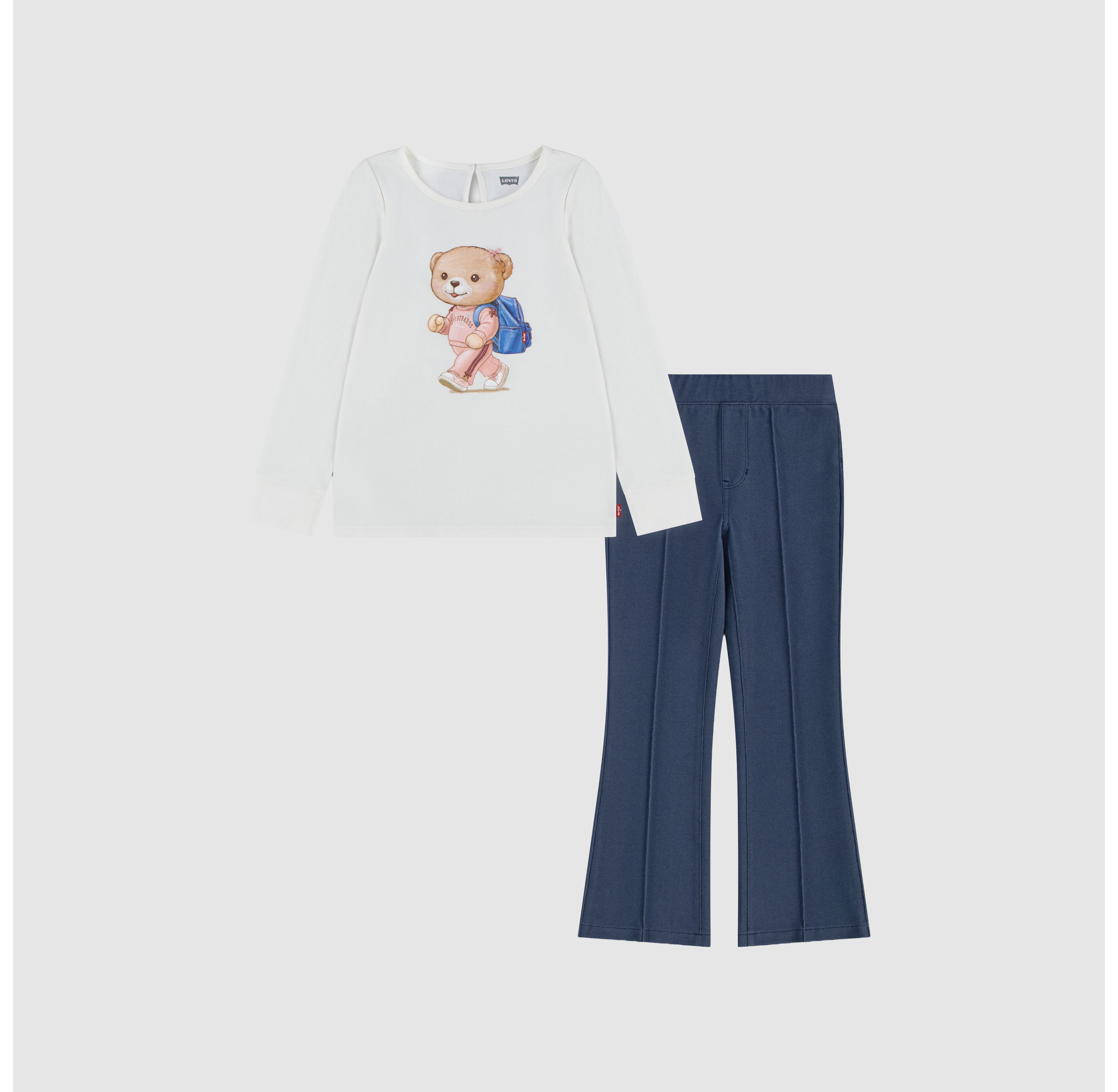Longsleeve Top & Knit Pants Little Girls 4-6X