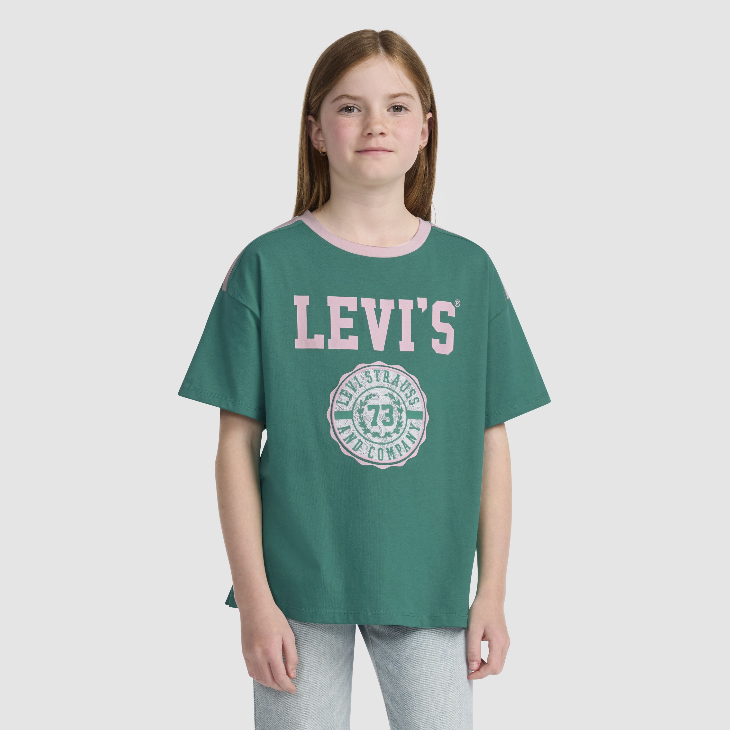 Sporty Oversized Tee Big Girls S-XL 6