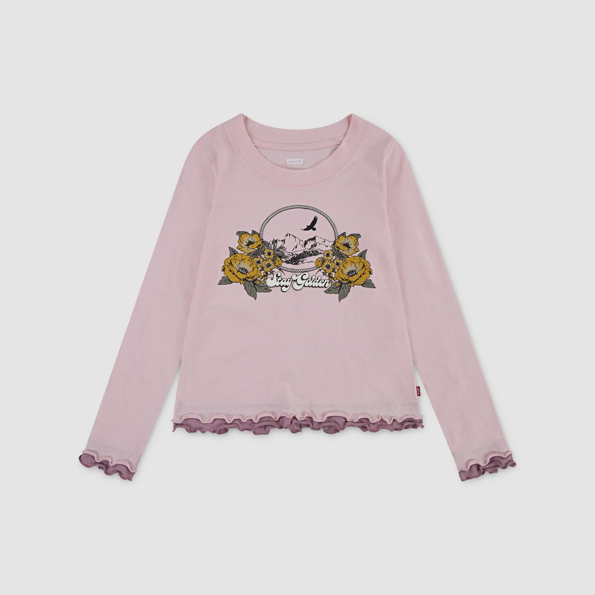Twofer Tee Big Girls 7-16 — Crystal Rose - Pink