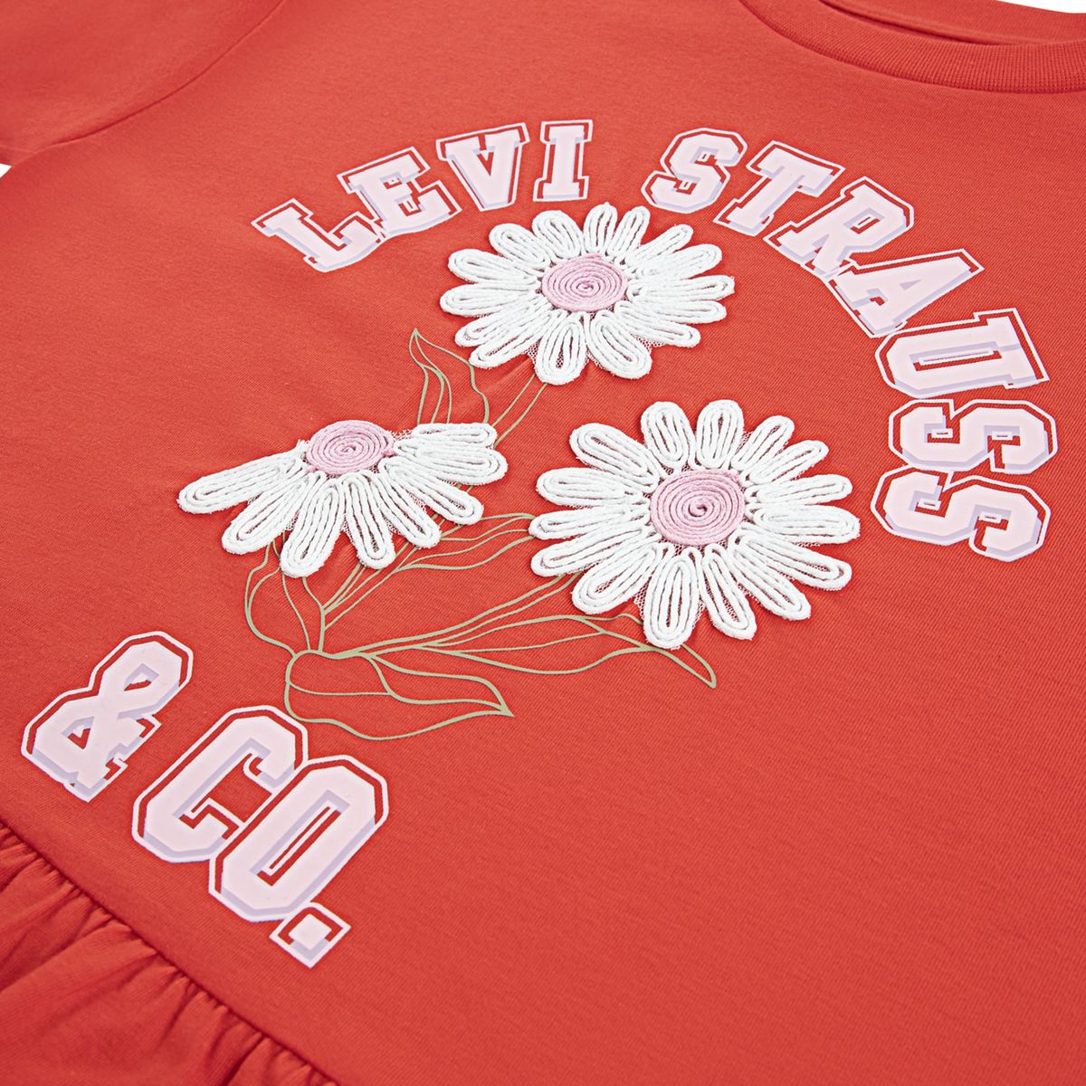 Peplum Top Big Girls 7-16 — Poppy - Red