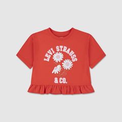 Peplum Top Big Girls 7-16 — Poppy - Red 1