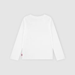 Long Sleeves Crochet Tee Toddler 2T-4T — Blanc - White 2