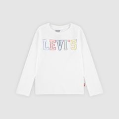 Long Sleeves Crochet Tee Toddler 2T-4T — Blanc - White 1
