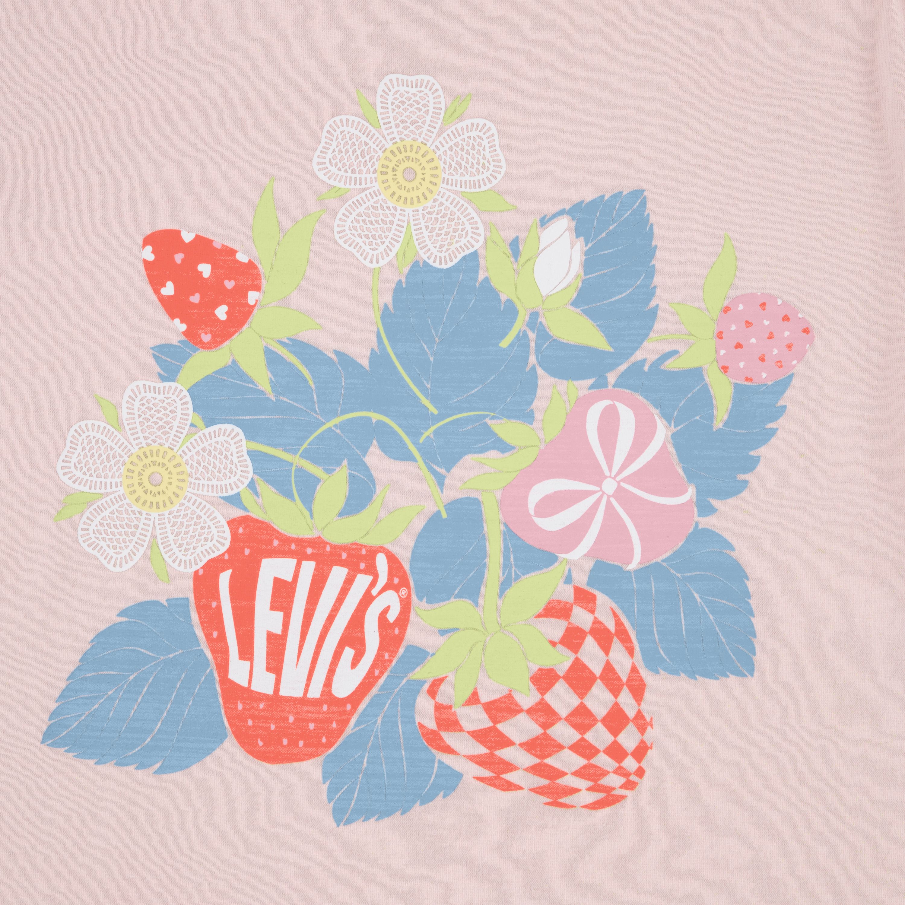 Short Sleeve Strawberry Graphic Tee Little Girls 4-6 3