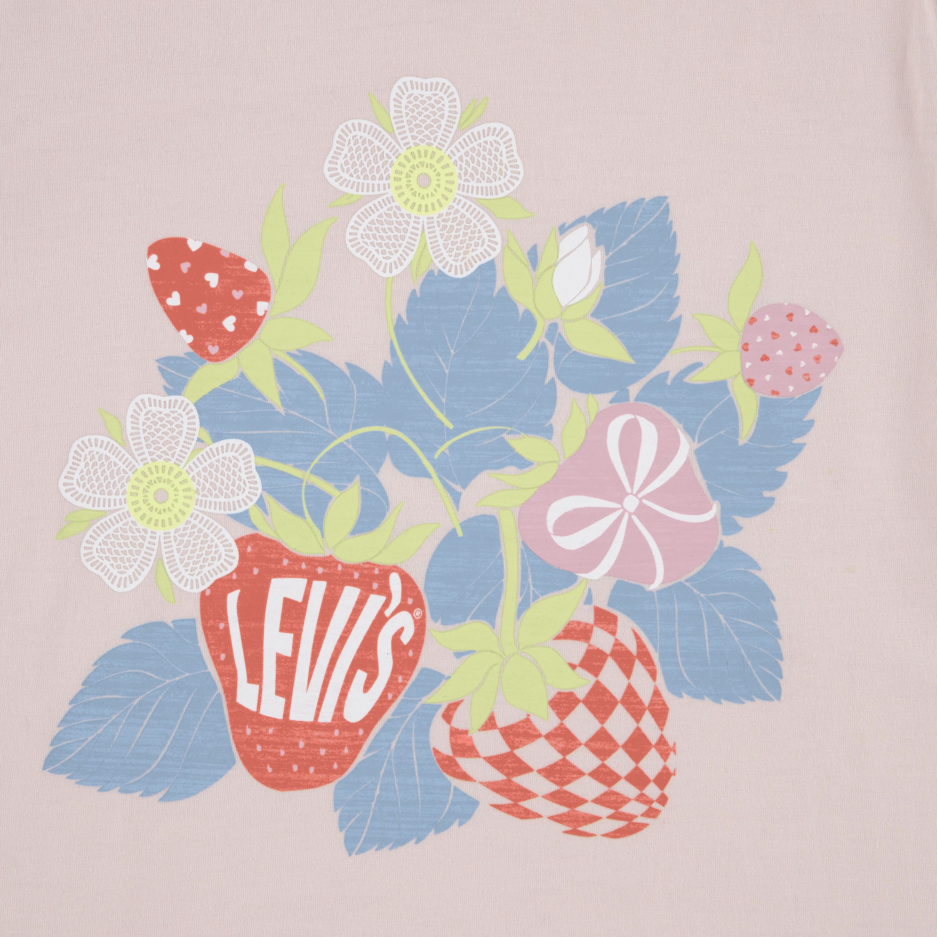 Short Sleeve Strawberry Graphic Tee Big Girls 7-16 7