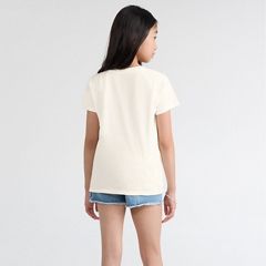 Short Sleeve Mermaid Graphic Tee Big Girls 7-16 — Antique White 2