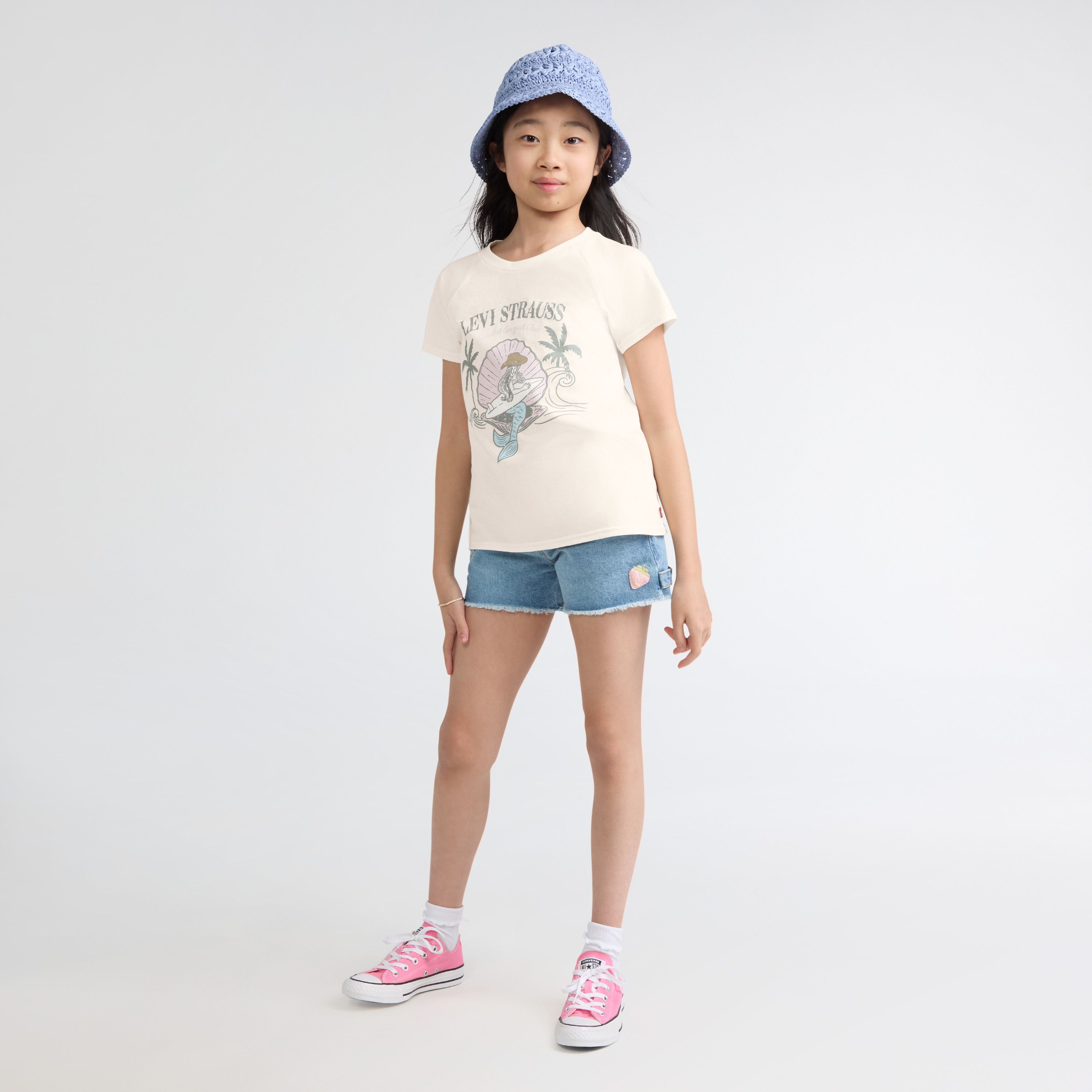 Short Sleeve Mermaid Graphic Tee Big Girls 7-16 3