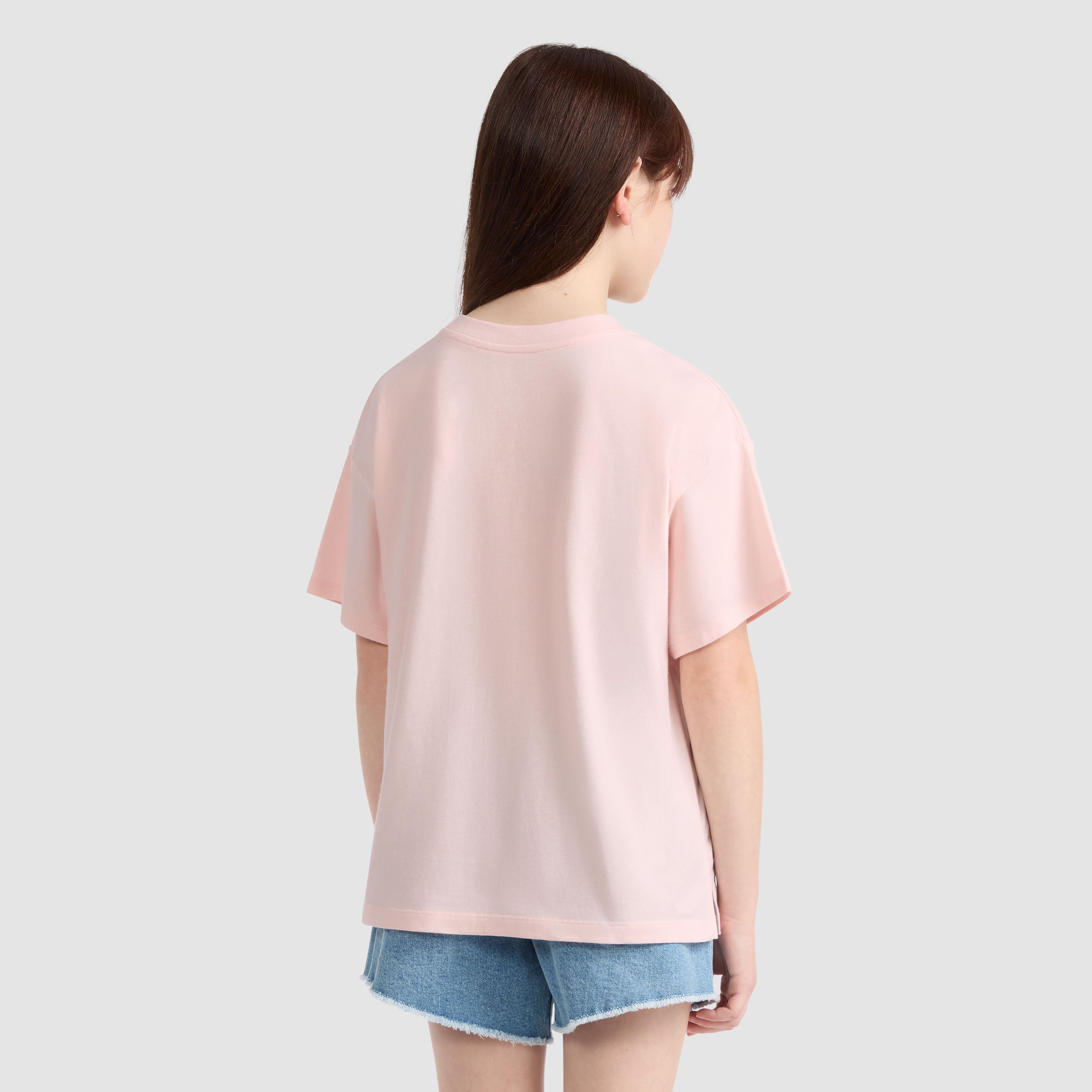 Short Sleeve Boots Oversized Graphic Tee Big Girls 7-16 2