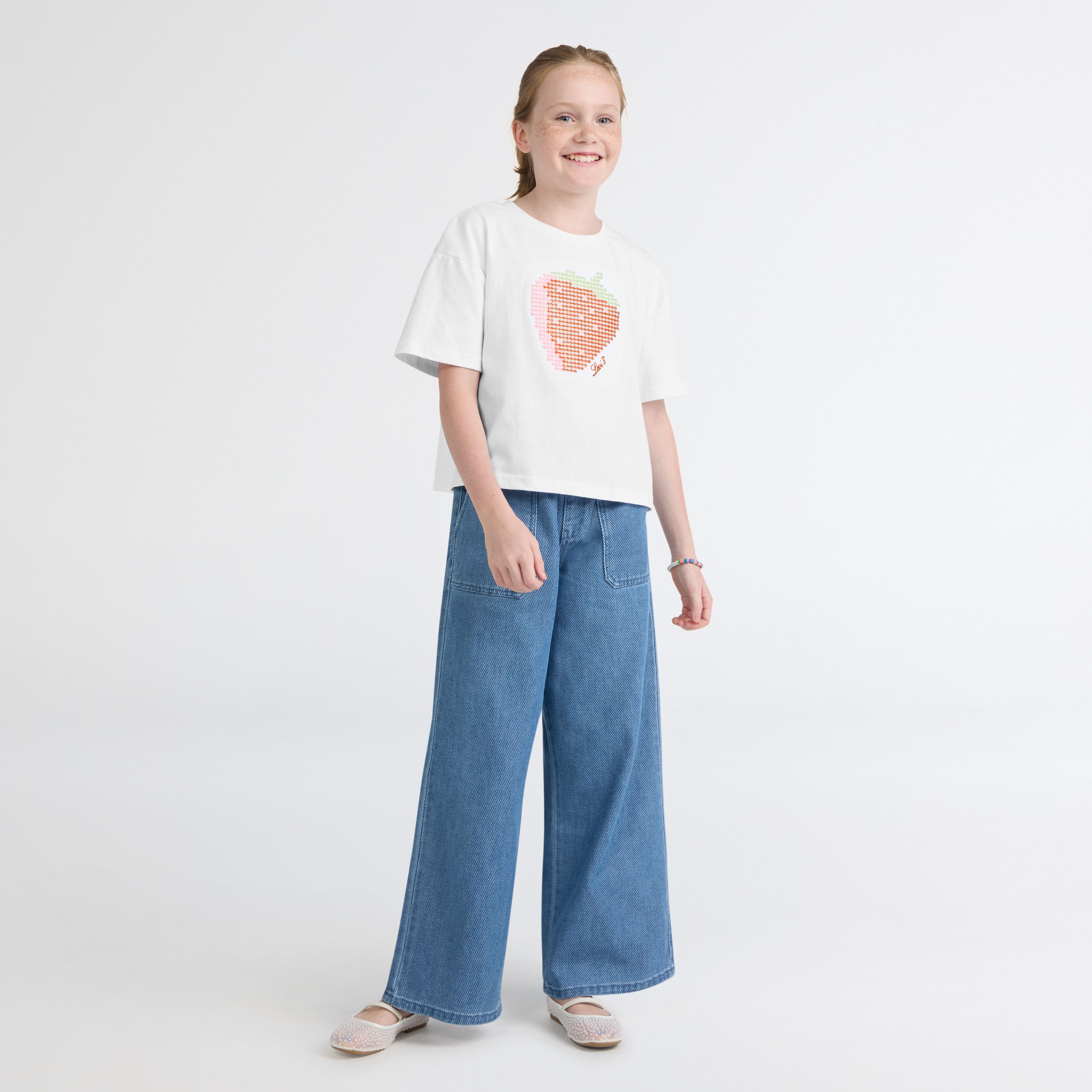 Short Sleeve Strawberry Graphic Tee Big Girls 7-16 4