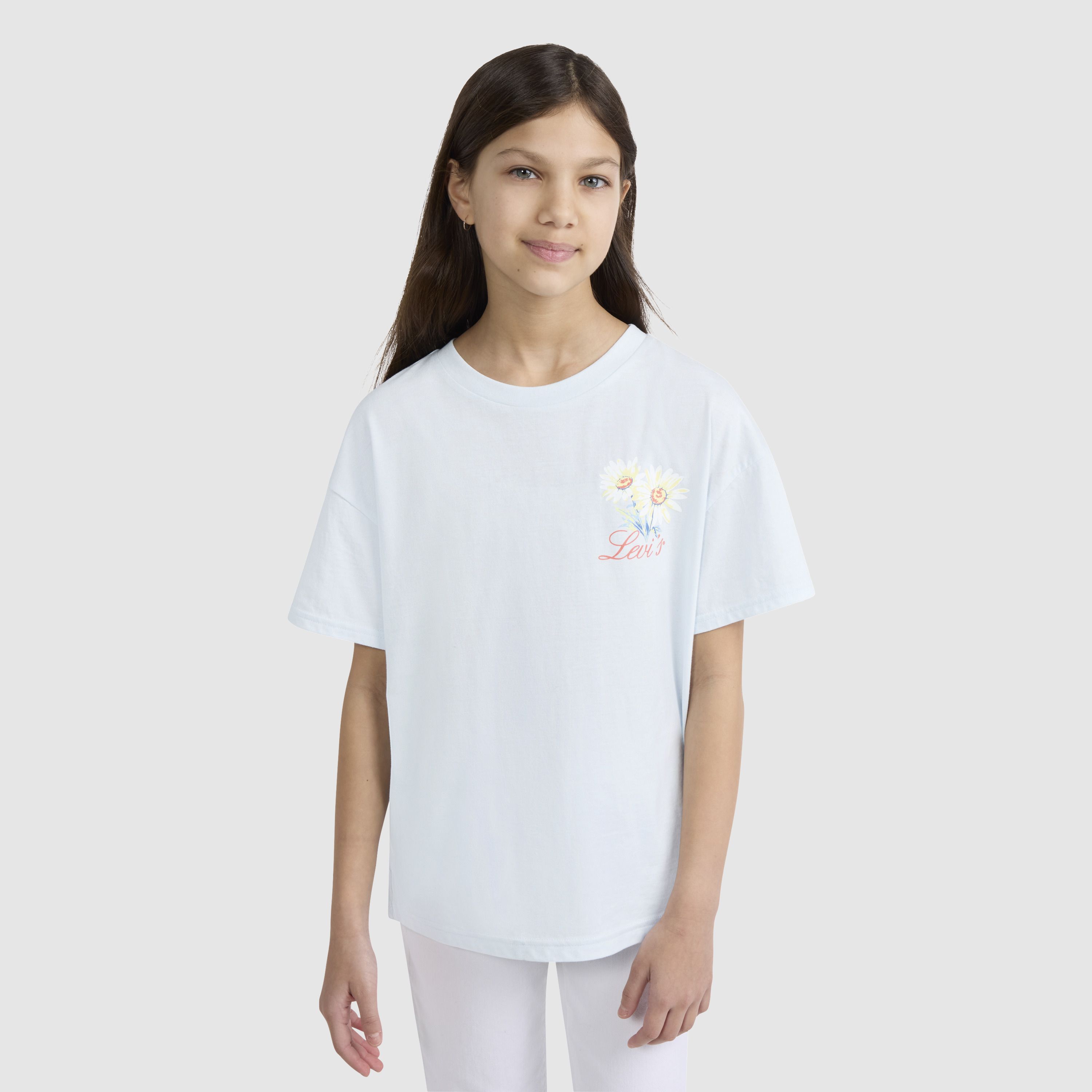 Big Girls Short Sleeve Oversized Floral 8